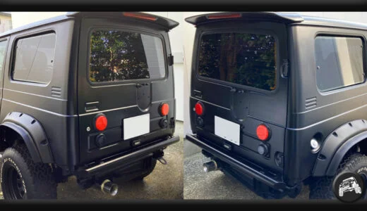 ジムニーのスモークフィルム貼用編