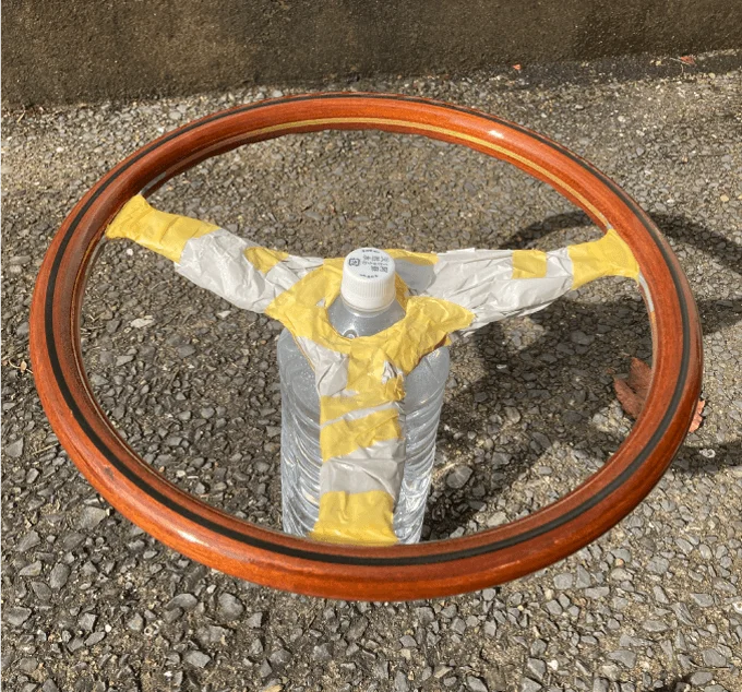 ジムニー ナルディ ウッドステアリング クリア 塗装