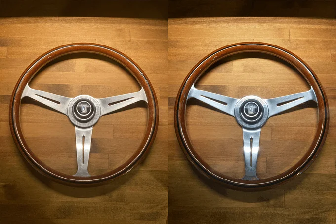 ジムニー ナルディ ウッドステアリング リペア 修復 艶出し 方法