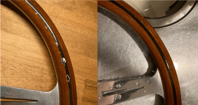 ジムニー ナルディ ウッドステアリング ホイール 傷 消す 方法 クリア層