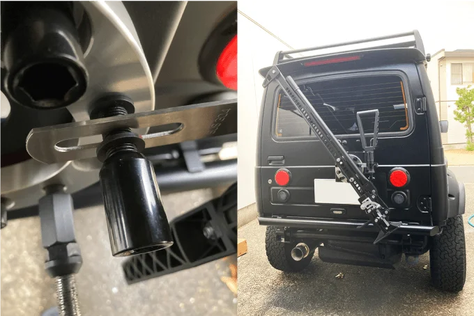 ジムニー 背面 スコップ ショベル GERBER 装着