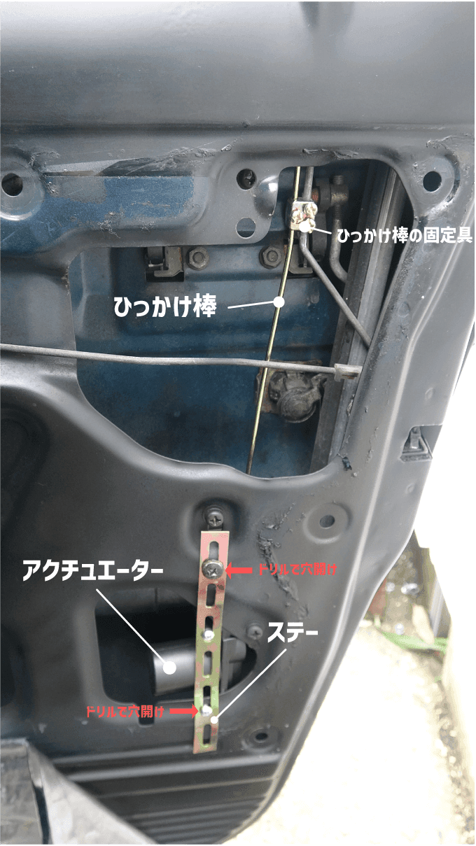 ジムニー キーレス アクチュエーター 取り付け 方法 手順