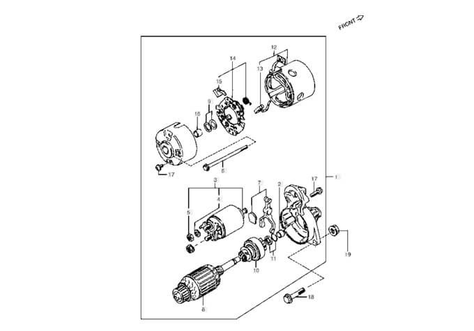 ジムニー スターターモーター リビルト 分解 交換 方法